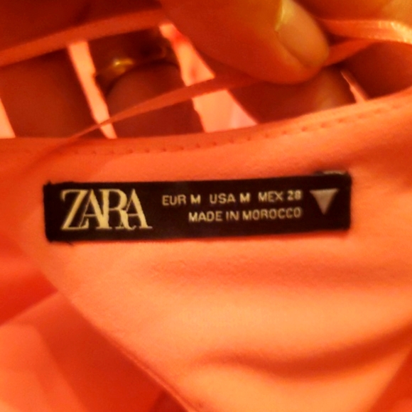 ZARA SIZE MEDIUM Elegant Pink Long-Sleeve Dress - Picture 10 of 12